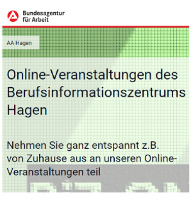 Onlineveranstaltungen des BIZ Hagen